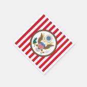 Presidential Seal Stripe Personalize Serviette (Ecke)