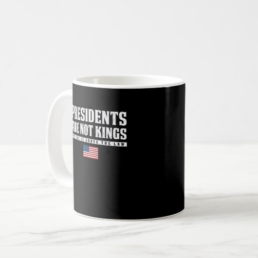 Presidents Are Not Kings USA Flag No Kings In Amer Kaffeetasse (Vorderseite Links)