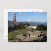 Presidio Gun Turrets und die Golden Gate Bridge in Postkarte (Vorne/Hinten)