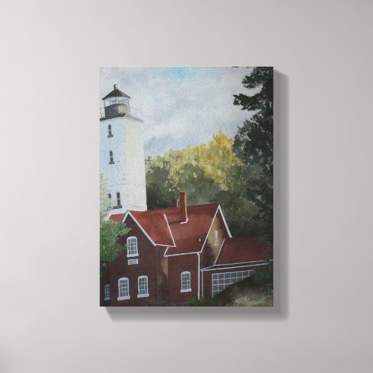 Presque Ilse Lighthouse Canvas Print Leinwanddruck (Vorderseite)