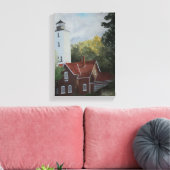 Presque Ilse Lighthouse Canvas Print Leinwanddruck (Insitu (Wohnzimmer))