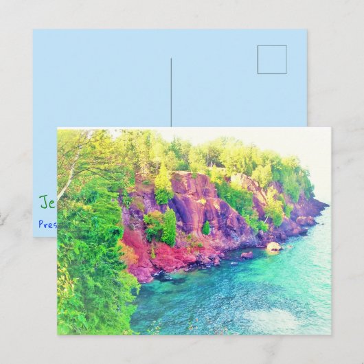 Presque Isle helle Postkarte (Vorne/Hinten)