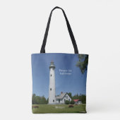 Presque Isle Lighthouse auf der ganzen Tasche (Rückseite)