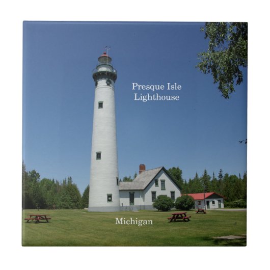 Presque Isle Lighthouse Fliesen (Vorderseite)
