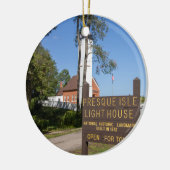 Presque Isle Lighthouse Keramik Ornament (Links)