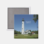 Presque Isle Lighthouse-Magnet Magnet (Vorderseite/Rückseite)