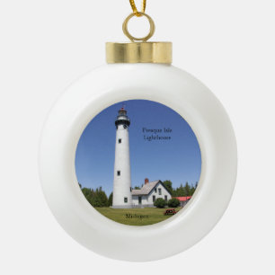 Presque Isle Lighthouse-Ornament Keramik Kugel-Ornament