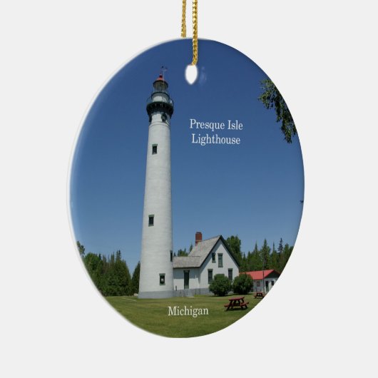 Presque Isle Lighthouse-Ornament Keramik Ornament (Rechts)