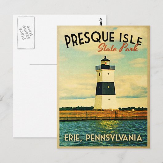 Presque Isle Lighthouse Postkarte (Vorne/Hinten)