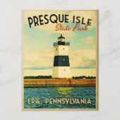 Presque Isle Lighthouse Postkarte (Vorderseite)