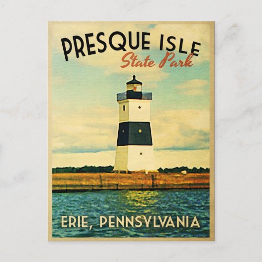 Presque Isle Lighthouse Postkarte (Vorderseite)