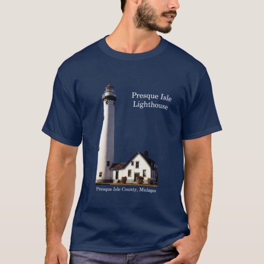 Presque Isle Lighthouse Shirt dunkel (Vorderseite)