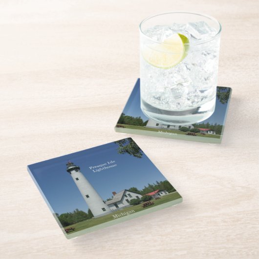 Presque Isle Lighthouse Untersetzer (Schrägansicht)