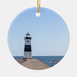 Presque Isle North Pierhead Lighthouse Keramik Ornament