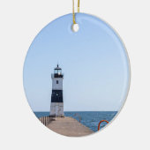 Presque Isle North Pierhead Lighthouse Keramik Ornament (Links)