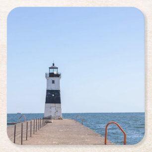 Presque Isle North Pierhead Lighthouse Rechteckiger Pappuntersetzer