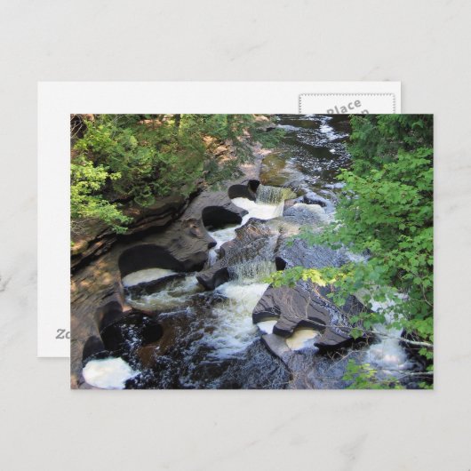 Presque Isle River Postcard Postkarte (Vorne/Hinten)