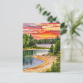 Presque Isle Staat Park Aquarellbilder Postkarte (Stehend Vorderseite)