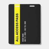 Press All Access Pass Event Coverage ID Ausweis (Rückseite)
