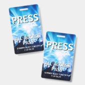 PRESS All Access Pass Konzertveranstaltung Ausweis (Vorder- & Rückseite)