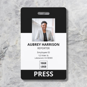 Press Employee Business Foto Black Ausweis