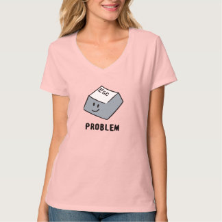 Press Esc to Escape Life Problems Funny Minimal  T-Shirt