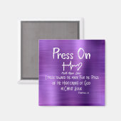 Press On| Faith, Hope Liebe Heartbeat| Bible Verse Magnet (Vorderseite/Rückseite)