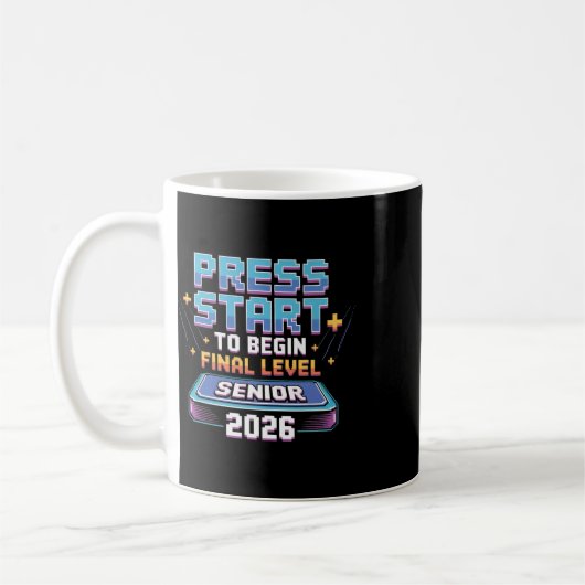 Press Start To Begin Final Level Senior 2026 Gamer Kaffeetasse (Links)