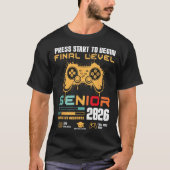 Press Start To Begin Final Level Senior 2026 Gamer T-Shirt (Vorderseite)