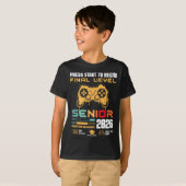 Press Start To Begin Final Level Senior 2026 Gamer T-Shirt (Vorne ganz)