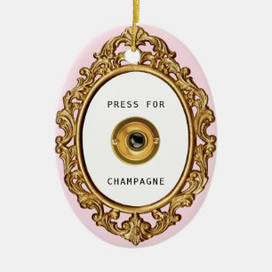 Presse für Champagne   Doppelseitig Keramik Ornament
