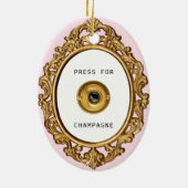 Presse für Champagne | Doppelseitig Keramik Ornament (Hinten)