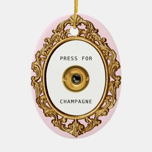 Presse für Champagne | Keramik Ornament (Vorne)