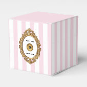 Presse für Champagne | Rosa und Weiß gestrichen Geschenkschachtel (Vorderseite)