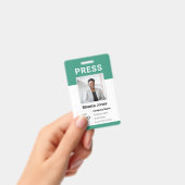 Presse-Logo-Foto-QR-Code Professionelles Abzeichen Ausweis (Handheld)