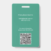 Presse-Logo-Foto-QR-Code Professionelles Abzeichen Ausweis (Rückseite)
