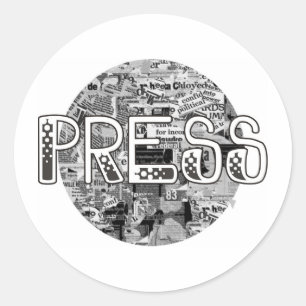 Presse Runder Aufkleber