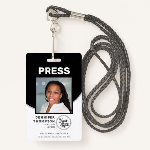 Presseausweis Schwarz-Weiß-Foto Ausweis