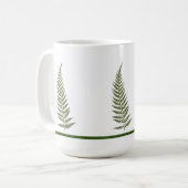 Pressed australische Fern Leaf - Match any Color N Kaffeetasse (Vorderseite Links)