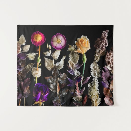 Pressed Blume 01 Wandteppich (Vorderseite (Horizontal))