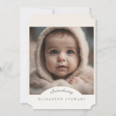 Pressed Blume Herbst 2 Foto Geburtsankündigung Einladung (Rückseite)