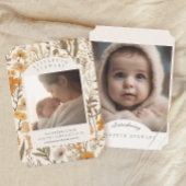 Pressed Blume Herbst 2 Foto Geburtsankündigung Einladung