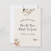 Pressed Blume Natural and Simple Wedding Save The Date (Vorderseite)