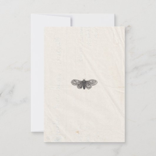 Pressed Blume Natural and Simple Wedding Save The Date (Rückseite)