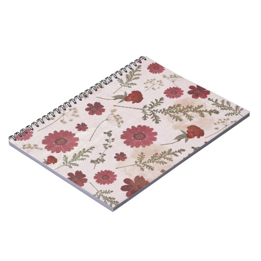Pressed-Blume-Notebook Notizblock (Linke Seite)