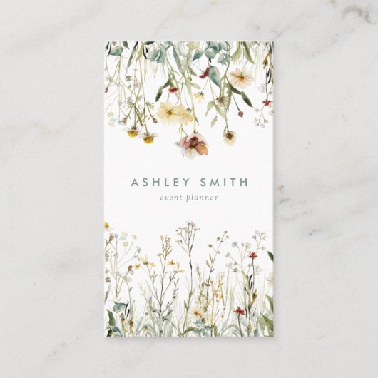 Pressed Blume Social Media Business Card Visitenkarte (Vorderseite)