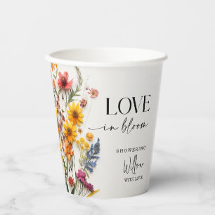 Pressed Blume Wildblume Boho Brautparty Pappbecher