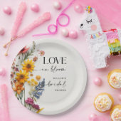 Pressed Blume Wildblume Boho Brautparty Pappteller (Party)