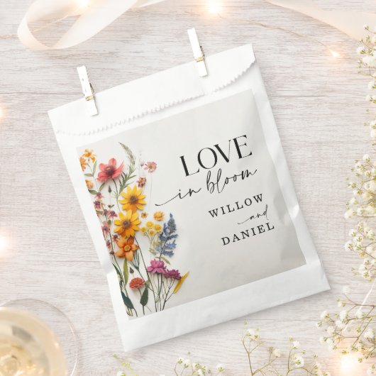 Pressed Blume Wildblume Boho Wedding Geschenktütchen (Ausgeschnitten)