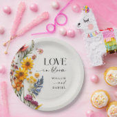 Pressed Blume Wildblume Boho Wedding Pappteller (Party)